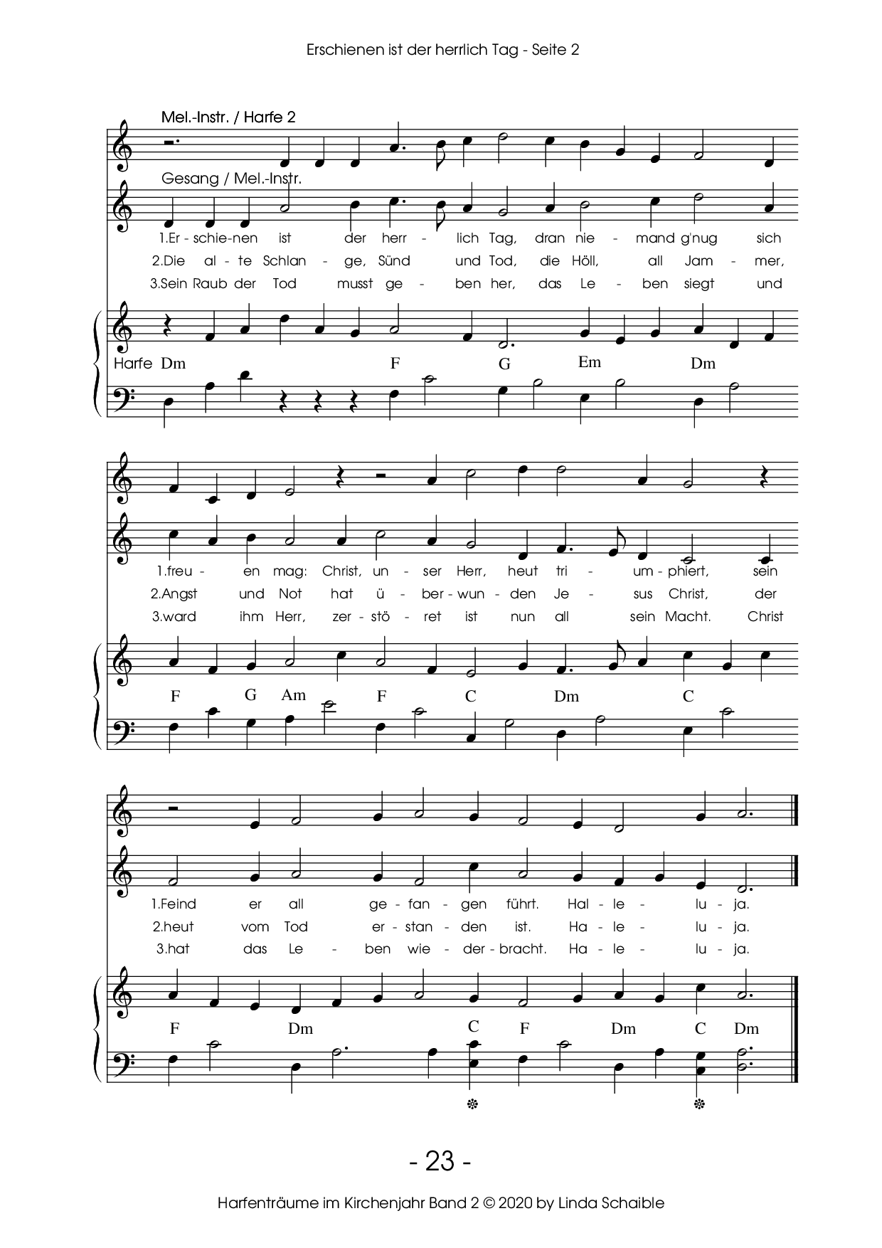 Probeseite ‘Harfenträume im Kirchenjahr, Band 2’ Seite 2