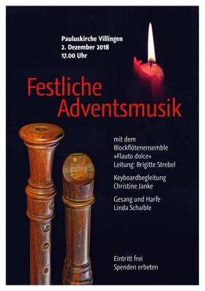 Flyer Konzert Festliche Adventsmusik